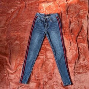 Contraband Jeans | Girls | Stylish Blue Jeans w/ Red Stripe | SIZE 7